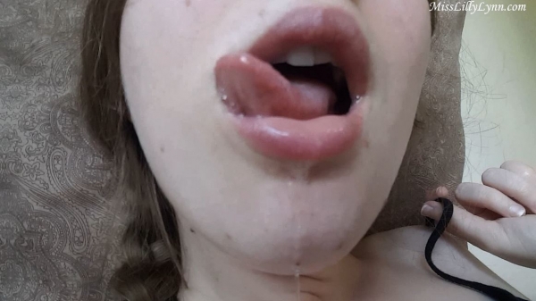 Lesbian Tongue Spit 14
